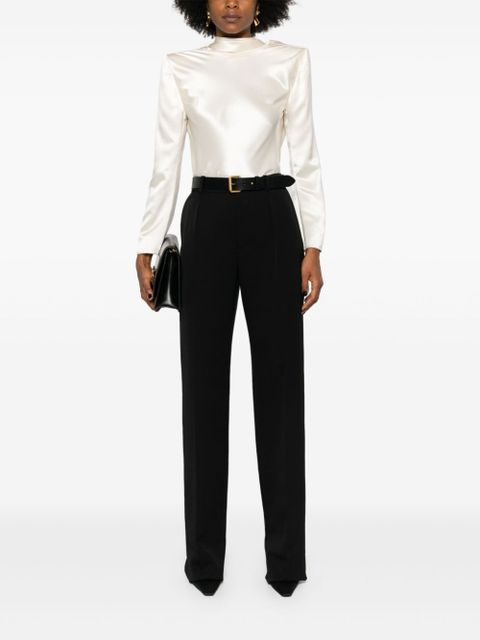 Saint Laurent straight-leg tailored trousers - Black