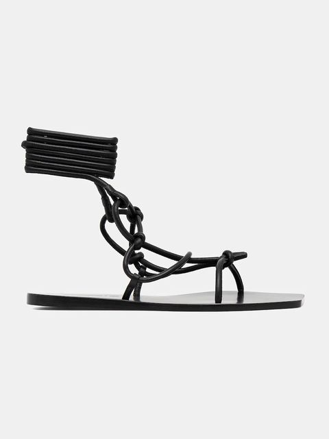 Rick Owens Lilies sandały skórzane Penta damskie kolor czarny LI01E4808 - zdjęcie produktu nr 2