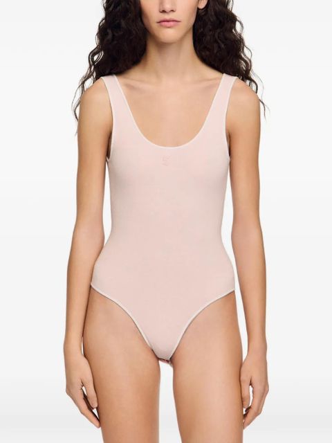 SANDRO logo-embroidery bodysuit - Pink