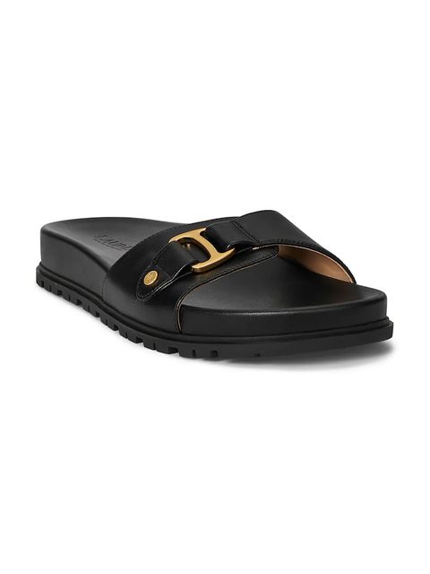 Lauren Ralph Lauren klapki damskie skórzane Tasha Slide - zdjęcie produktu nr 1