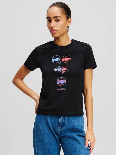 Karl Lagerfeld t-shirt bawełniany IKON - zdjęcie produktu nr 2