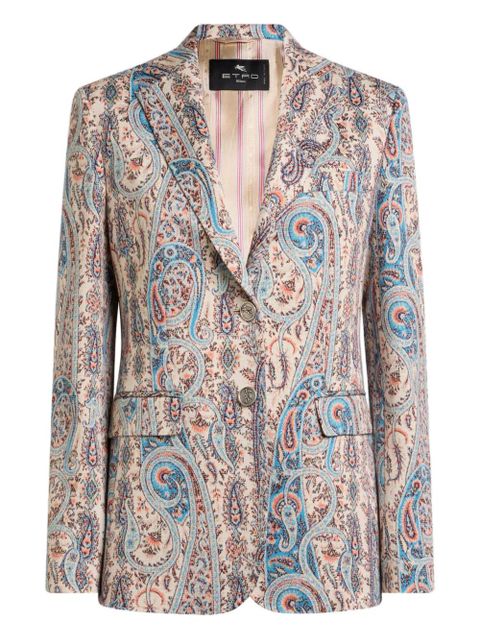 ETRO single-breasted jacquard blazer - Neutrals - zdjęcie produktu nr 1
