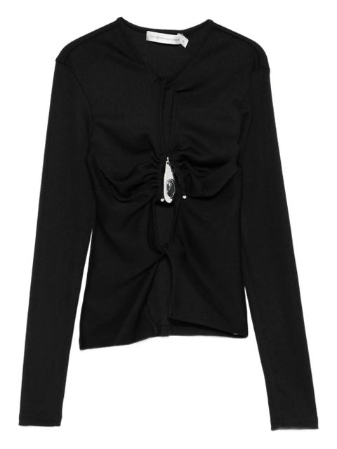 Christopher Esber crystal-pendant open-twist top - Black - zdjęcie produktu nr 1