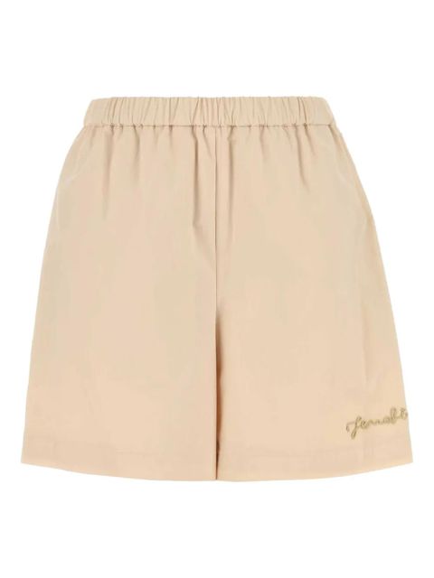 FENDI elasticated-waistband embroidered shorts - Pink - zdjęcie produktu nr 1