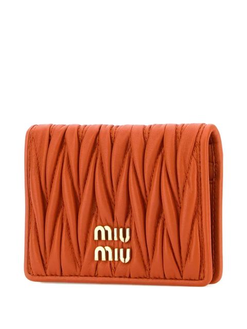 Miu Miu Matelassé card holder - Orange