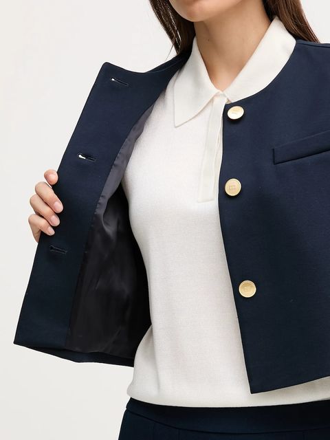 Tommy Hilfiger marynarka kolor granatowy oversize gładka WW0WW46519