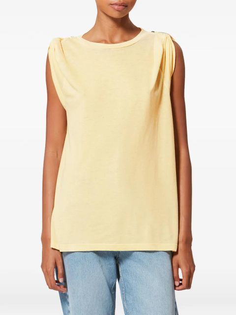 MARANT ÉTOILE Zelna draped T-shirt - Yellow