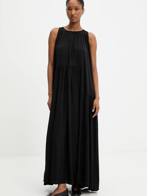 Answear.LAB sukienka kolor czarny maxi rozkloszowana - zdjęcie produktu nr 1