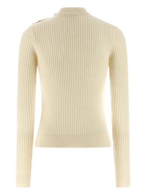 Balmain ribbed coin- button sweater - Neutrals - zdjęcie produktu nr 2