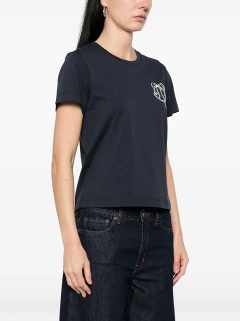 Moncler embroidery T-shirt - Blue