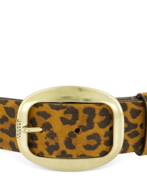 ISABEL MARANT leopard print calf leather belt - Brown - zdjęcie produktu nr 2