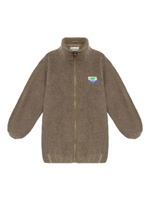 American Vintage Hoktown teddy zip-up coat - Brown - zdjęcie produktu nr 1