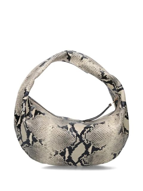KHAITE medium Olivia snakeskin-pattern shoulder bag - Neutrals