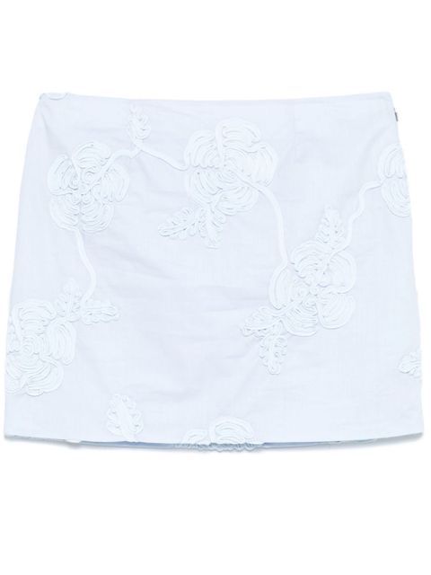 ROTATE BIRGER CHRISTENSEN cotton mini skirt - Blue - zdjęcie produktu nr 1
