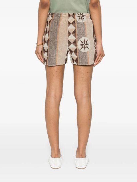 LOEWE abstract-print shorts - Neutrals