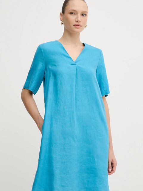 United Colors of Benetton sukienka lniana - zdjęcie produktu nr 1