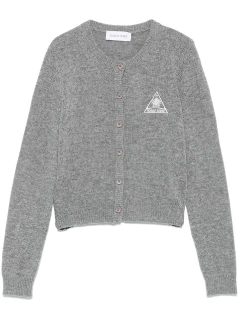 Marine Serre logo-embroidered cardigan - Grey - zdjęcie produktu nr 1