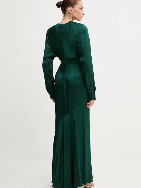 Bardot sukienka kolor zielony mini rozkloszowana 60108DB