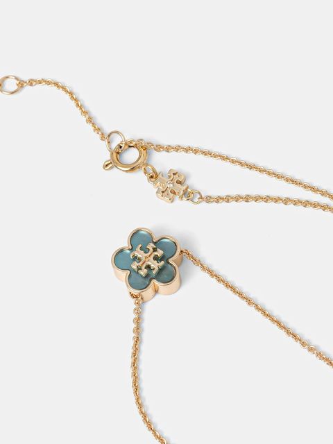 Tory Burch naszyjnik pozłacany Kira Flower Pendant 158996.702 - zdjęcie produktu nr 2