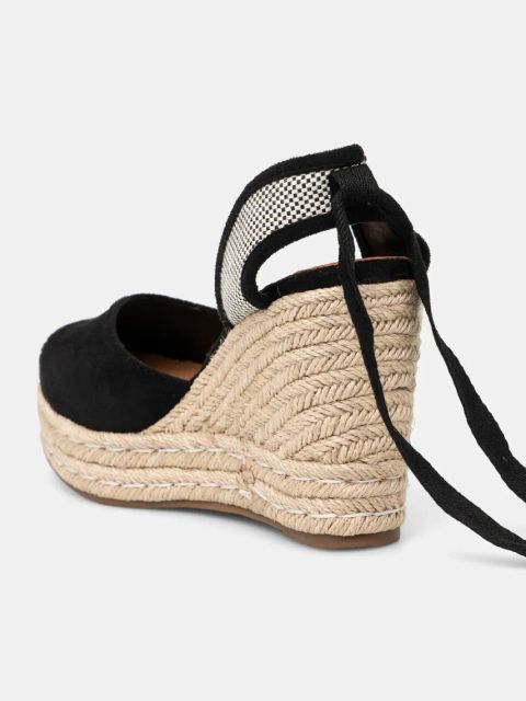 U.S. Polo Assn. espadryle STEFY kolor czarny na koturnie STEFY001W/5HT2