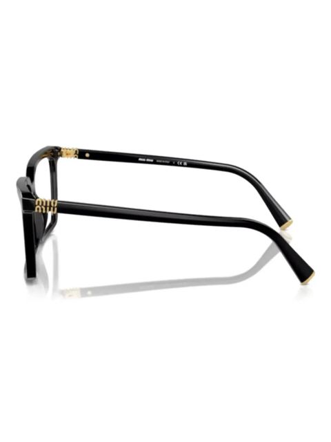 Miu Miu Eyewear 08XV rectangle- frame glasses - Black - zdjęcie produktu nr 2