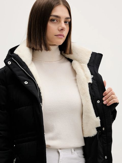 Hollister Co. parka kolor czarny zimowa KI344-5068-900