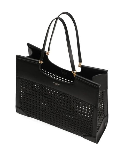 Dolce & Gabbana logo-stamp tote bag - Black