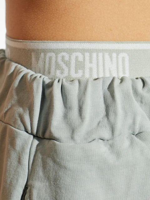 Moschino logo-waistband shorts - Green