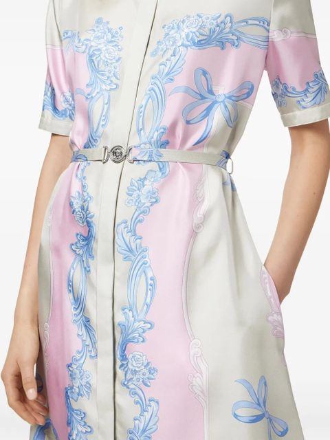 Versace Cameo midi shirt dress - White