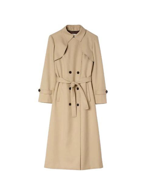 SANDRO belted double-breasted trench - Brown - zdjęcie produktu nr 1