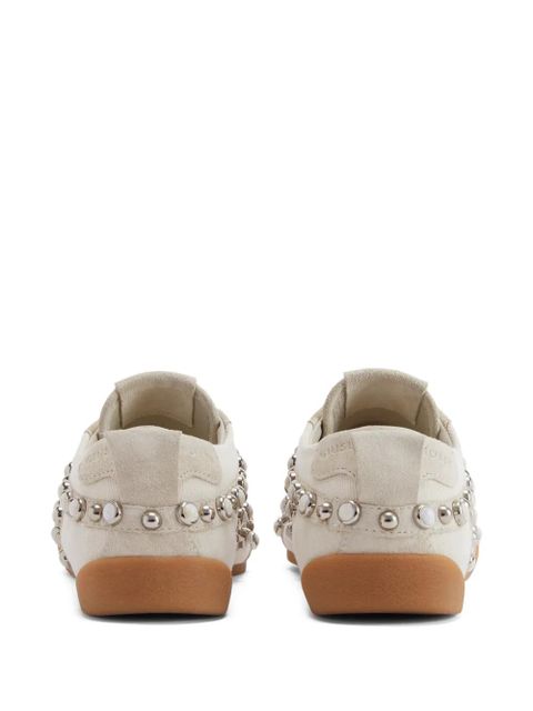 Giuseppe Zanotti hammered-effect metal leather gz day and night shoulder bag - Neutrals