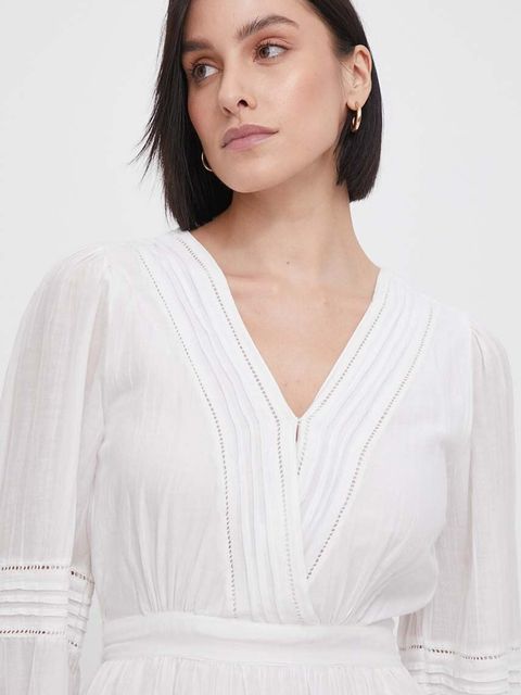 Pepe Jeans sukienka SUSI kolor beżowy mini rozkloszowana PL953527