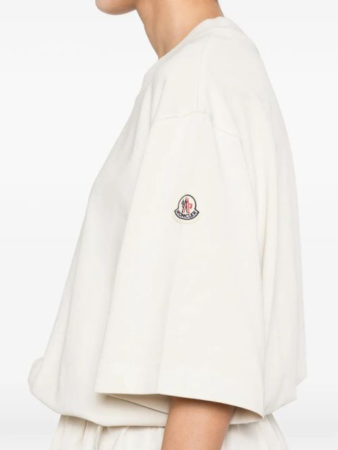 Moncler drawstring perforated mini dress - Neutrals