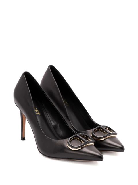 TWINSET 90mm leather pointed-toe pumps - Black - zdjęcie produktu nr 2