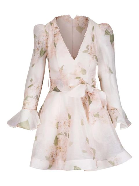 ZIMMERMANN floral-print mini dress - White - zdjęcie produktu nr 1