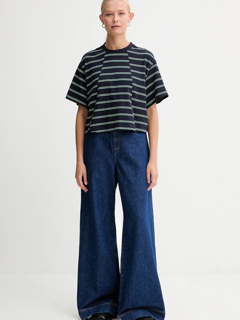 G-Star t-shirt bawełniany A line stripe boxy - zdjęcie produktu nr 1