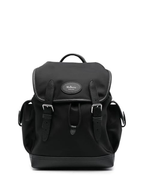 Mulberry logo-appliqué buckle-fastening backpack - Black - zdjęcie produktu nr 1