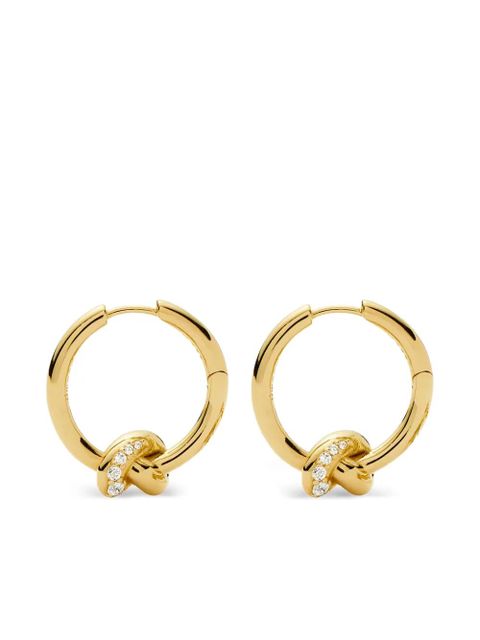 Missoma Lucy Williams cubic zirconia knot-detail hoop earrings - Gold - zdjęcie produktu nr 1