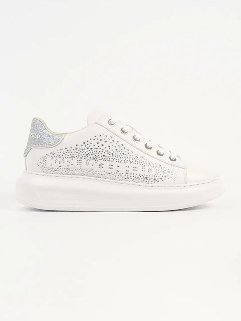 Karl Lagerfeld sneakersy skórzane KAPRI damskie kolor biały KL62556 - zdjęcie produktu nr 1