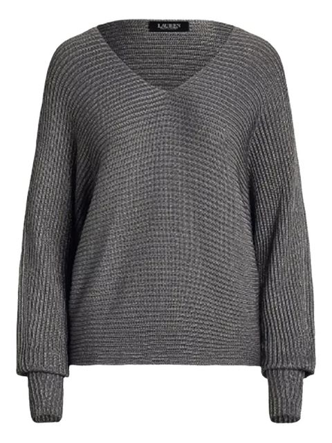 Lauren Ralph Lauren V-neck long-sleeve sweater - Grey - zdjęcie produktu nr 1