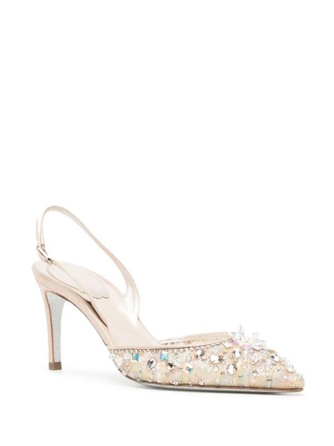 René Caovilla Chandelier 70mm leather pumps - Gold - zdjęcie produktu nr 2