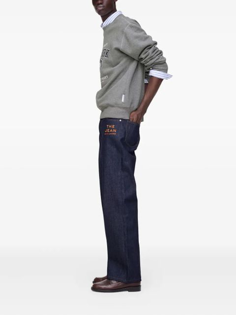 Marc Jacobs The Jean embroidered-logo cotton jeans - Blue