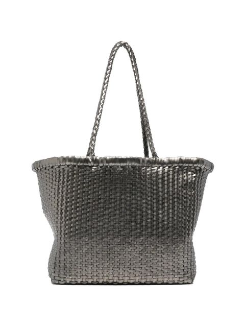 DRAGON DIFFUSION Small Grace Basket woven braided tote bag - Grey - zdjęcie produktu nr 1