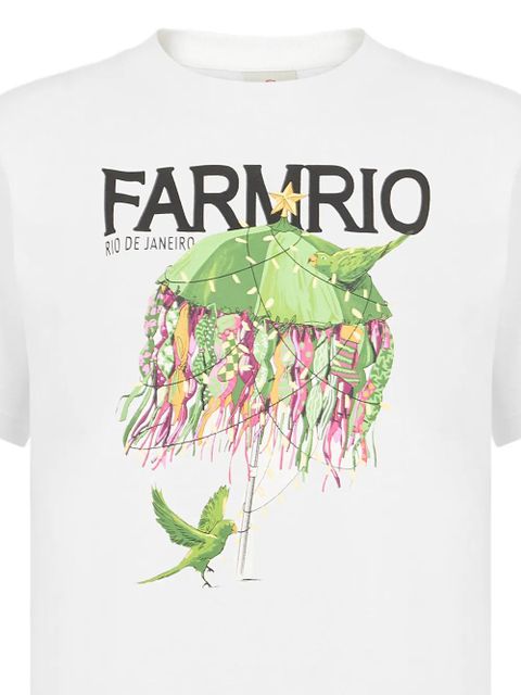 FARM Rio parrot-print T-shirt - White