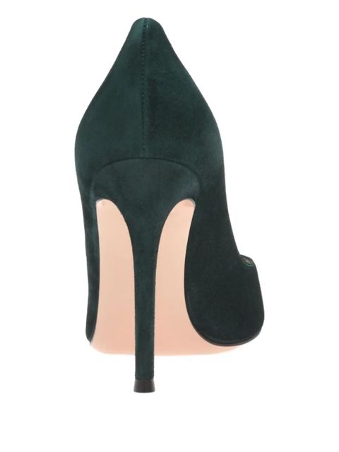 Gianvito Rossi 105 leather pumps - Green - zdjęcie produktu nr 2