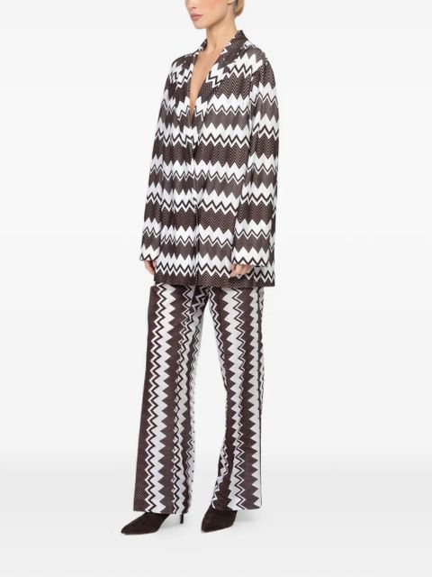 Missoni chevron-pattern blazer - White