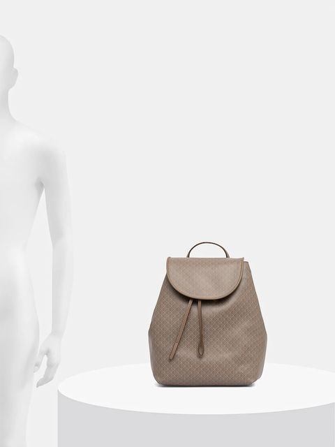 Calvin Klein plecak damski kolor beżowy mały wzorzysty LV04F3271G