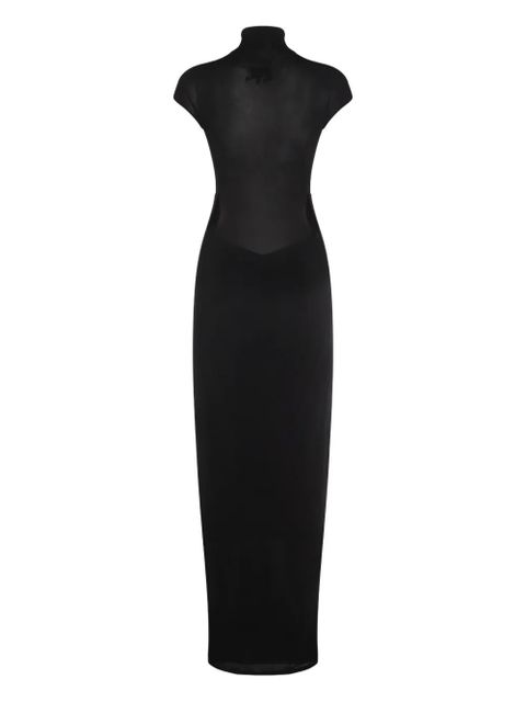 Jean Paul Gaultier floral-print midi dress - Black