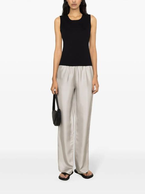 LouLou de Saison Alera wide-leg silk trousers - Grey - zdjęcie produktu nr 2