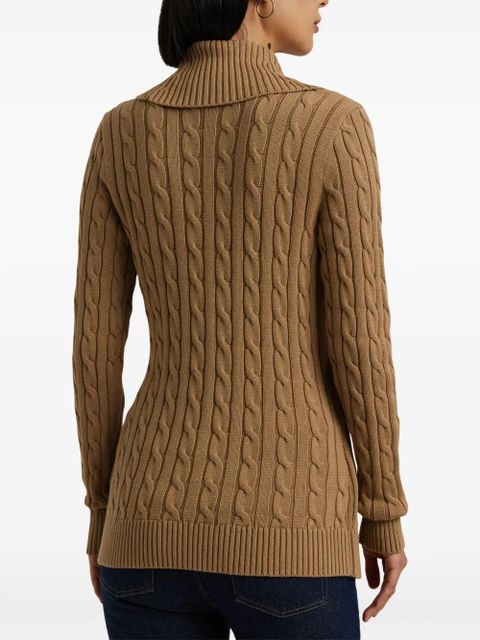 Lauren Ralph Lauren cable-knit buckled cardigan - Neutrals